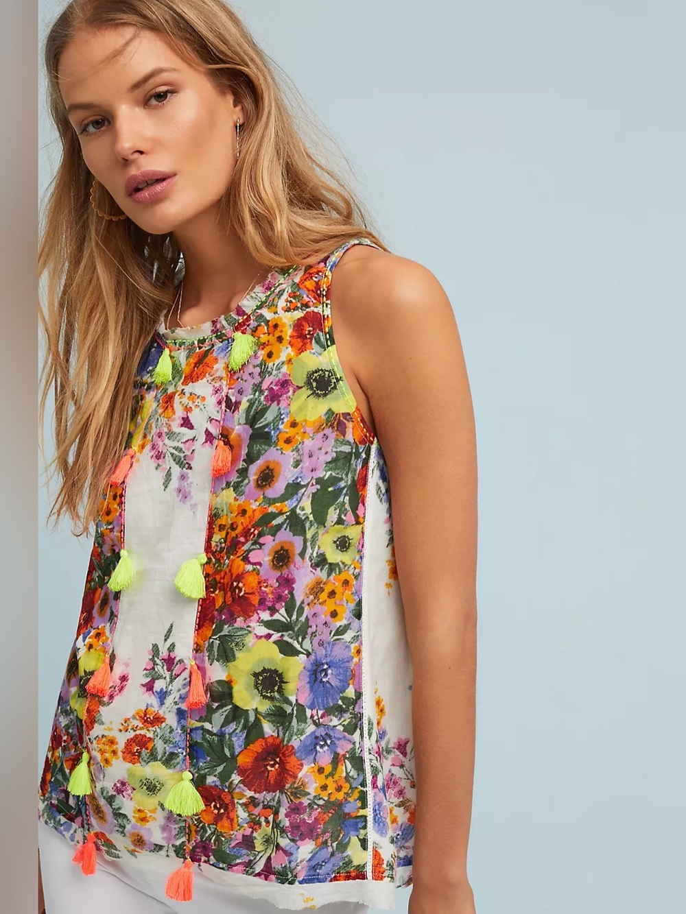 Anthropologie RAGA Floral Swing Blouse
